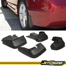 Fits 06-11 Honda Civic 4Dr Sedan Black PU Front Rear Splash Mud Guard Flap Kit