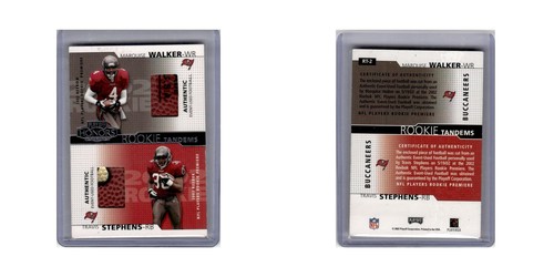 Marquise Walker Travis Stephens 2002 Playoff Honors Rookie Tandems #RT-2 NM - Picture 3 of 3