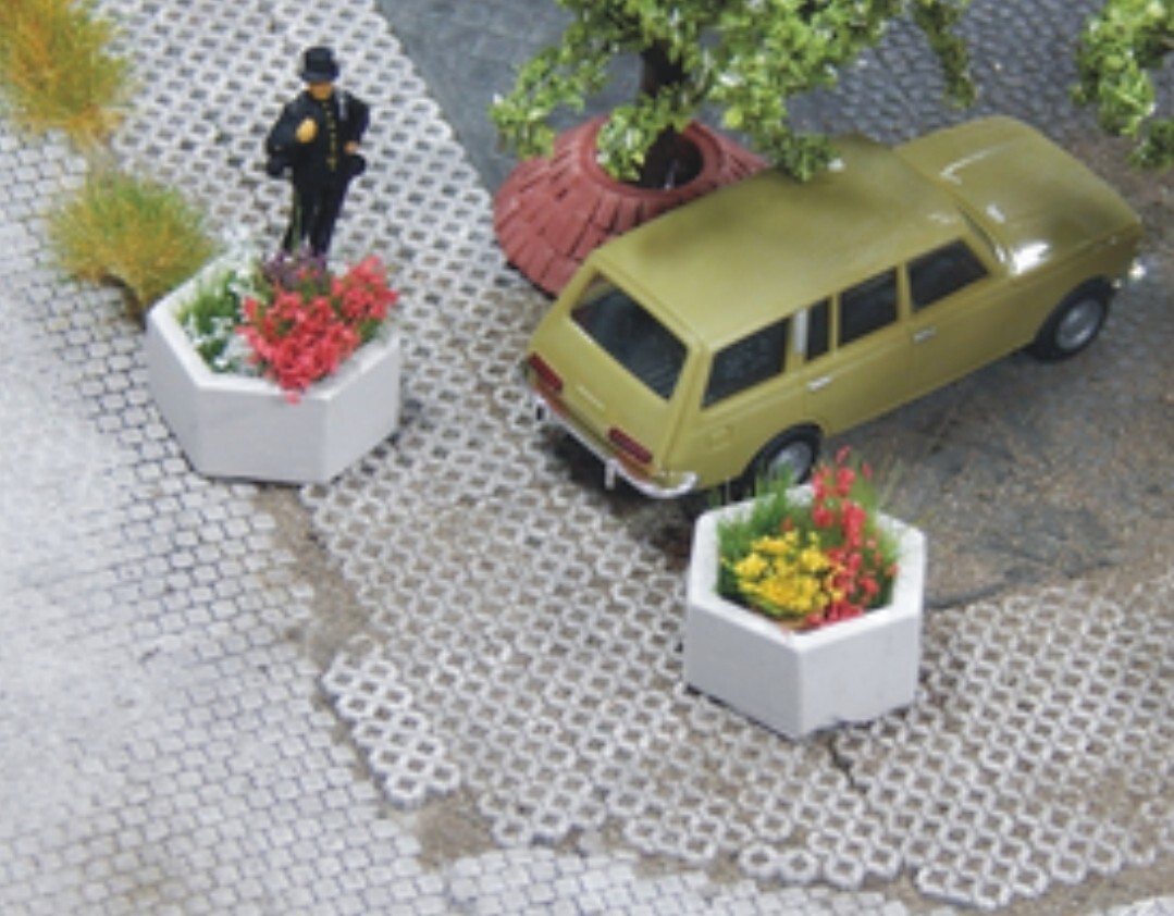 Caja de flores de hormigón Juweela escala 28254 HO