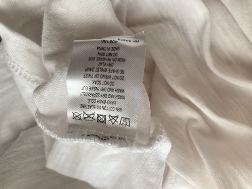 French Connection White Ruffle T Shirt Sleeveless Cute Sheer Lightweight Small - Picture 8 of 9