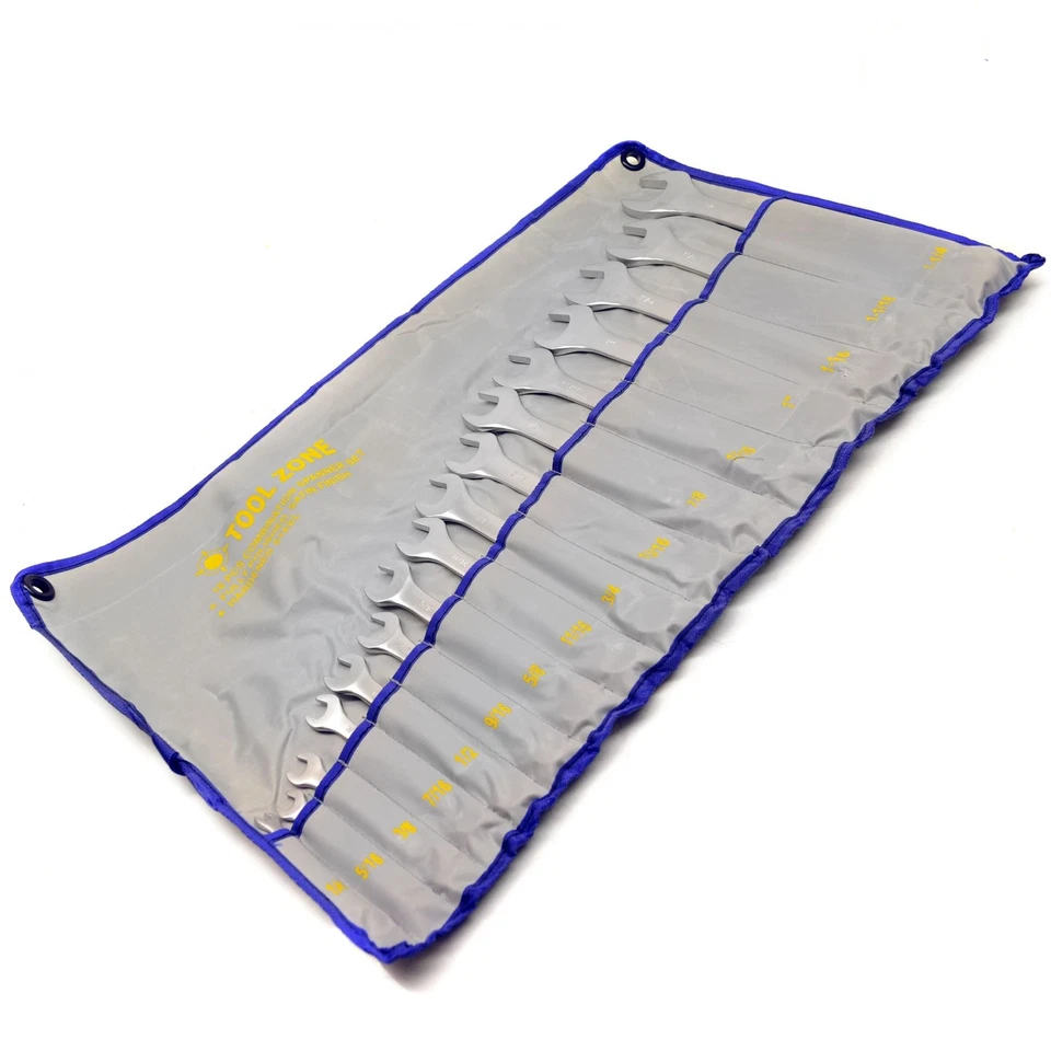 AB TOOLS 16pc AF Combination Spanner Wrench Set 1/4" to 1-1/4" UNF UNC Imperial TE176