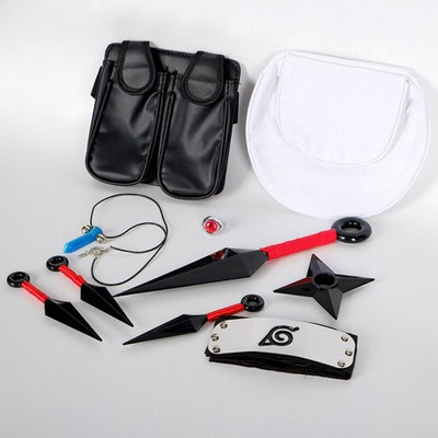 Naruto Ninja Stirnband Konoha Shuriken Taschen Sasuke Cosplay Spielzeug