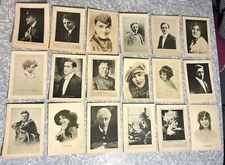 18 1910'S SILENT FILM STAR STUDIO PUBLICITY SEPIA PHOTOS CUNARD LAWRENCE LUBIN