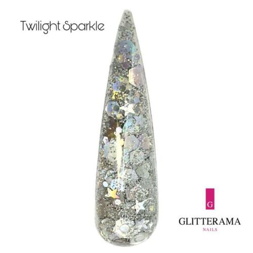 TWILIGHT SPARKLE Glitter acrylic powder Glitterama nails christmas silver tinsel - Afbeelding 1 van 1