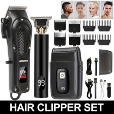 Hair Clippers Kit Men Professional Beard Trimmer Shaver Cordless Set Barber UK