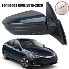 Right Passenger Side Mirror 3Pin Cosmic Blue Metallic For Honda Civic 2016-2020
