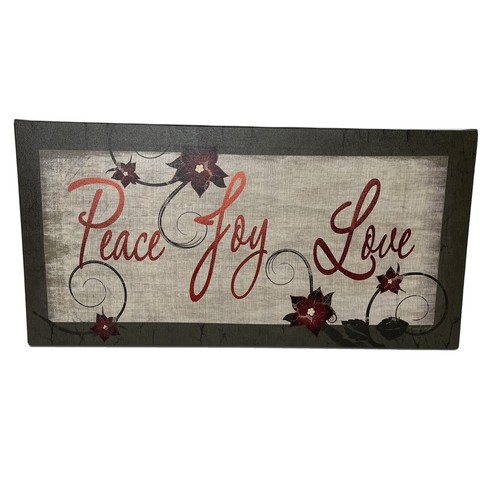 Jennifer Pugh 18x9 Framed Fine Art Pictured Christmas Peace Love Joy Sagebrush