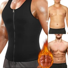 Fajas Sauna Reductoras Abdomen Para Hombres Chaleco Perdida Peso Quemar Grasa HG