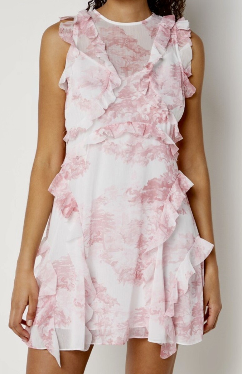 Ted Bakerミニワンピース Ted Baker Midori Bow-embellished One-shoulder Woven Mini