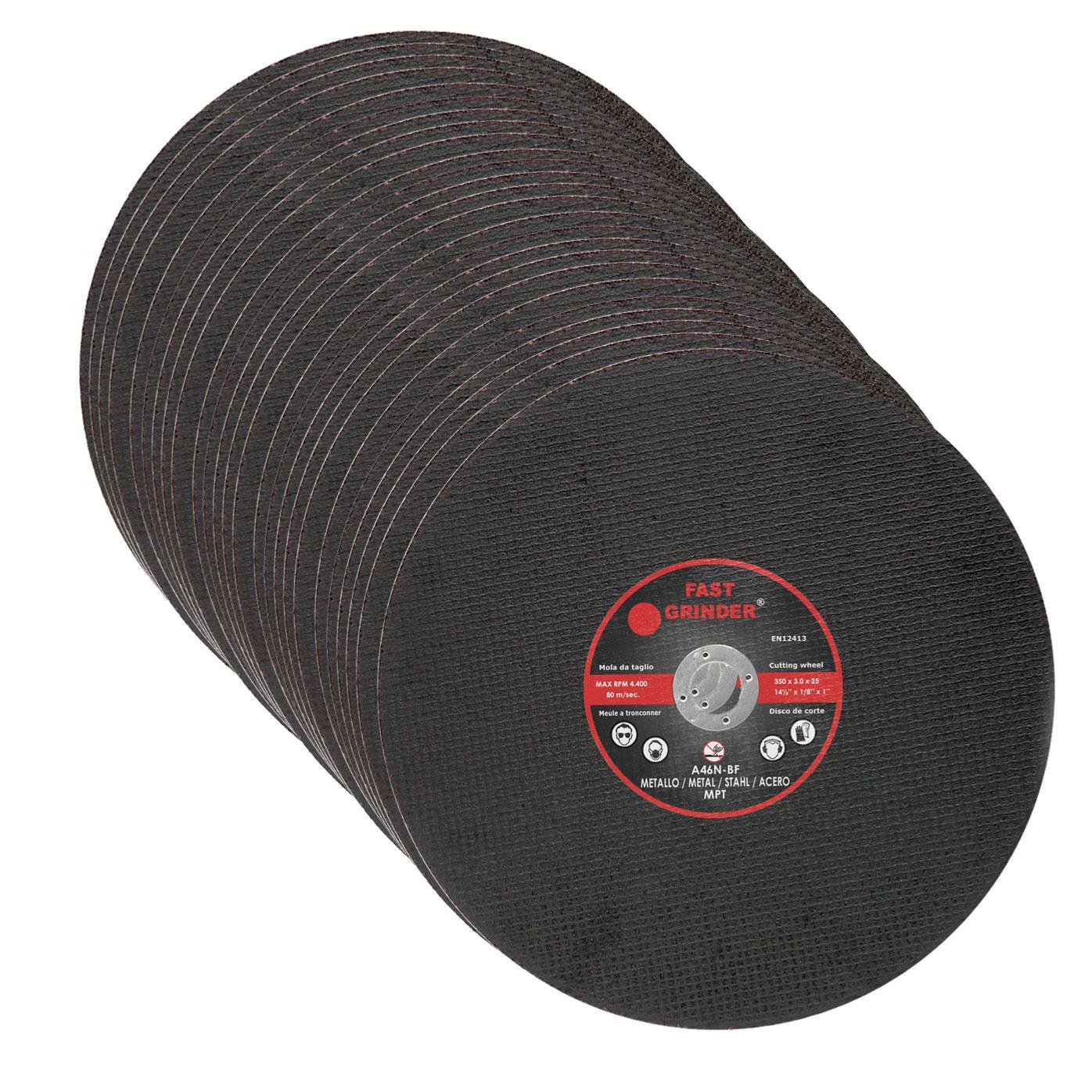 Disque à tronçonner métal 350x3x25 : Lot de 25 pour coupes rapides