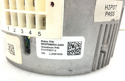 NIDEC M55PWNRH-3405 Programmable ECM Module ONLY 0131F00113 CW LE