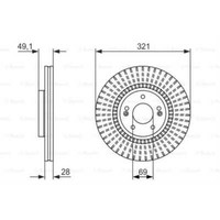 Bosch 2X Bremsscheibe Vorne 321 BelüFtet FüR KIA Sorento III UM XM