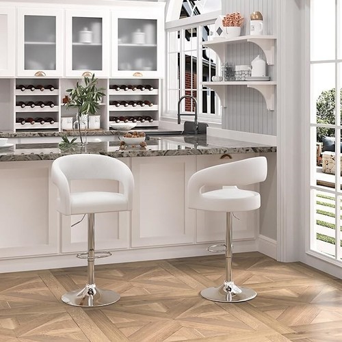 Bancos Sillas Para Comedor Bar Asiento Altura Ajustable Giratorio 360 Juego De 4 - Picture 5 of 8