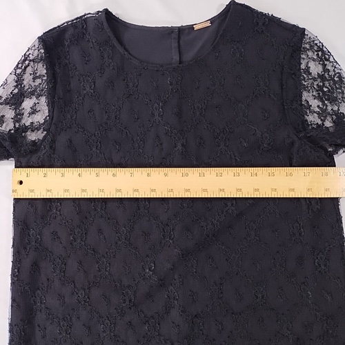 Camisa Top Adam Lippes Para Mujer 4 Forrados Seda Superposición Encaje Transparente - Imagen 4 de 11