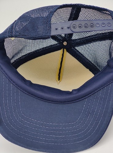 Vintage California Highway Patrol Snapback Trucker Mesh Hat Patch 80s Navy Blue - Picture 9 of 9