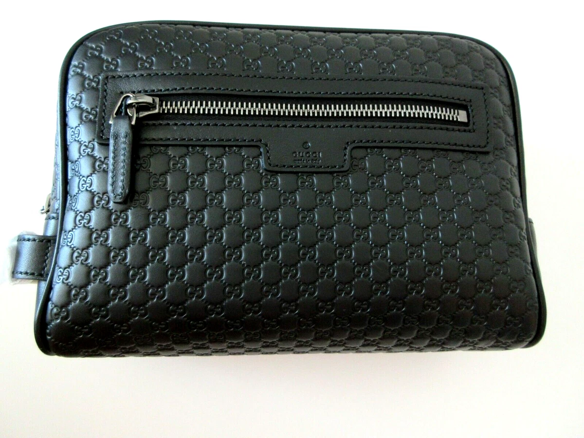 Jumbo GG Small Leather Toiletry Bag in Black - Gucci