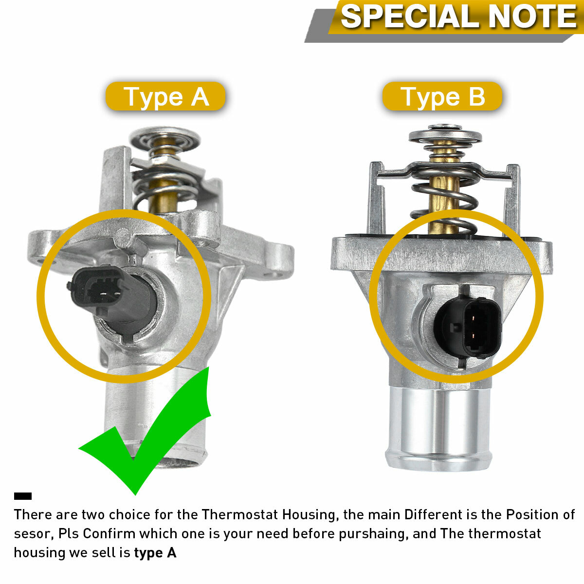 A-Premium Thermostat Housing for Vauxhall Astra H J Zafira Vectra ...