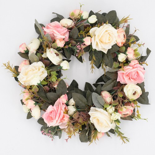 Artificial Silk Flowers Topiary Peony Lavender Ivy Garlands Wedding Wreath - Picture 14 of 19