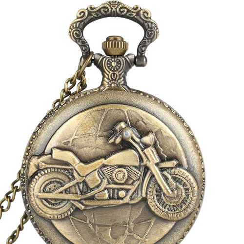 Watch Bronze Movement Van Car Pocket Steampunk Necklace Chain Watches Quartz - Picture 14 of 34