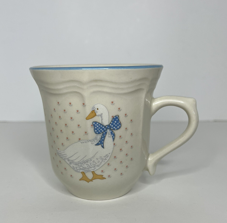 Brick oven stoneware vintage aunt rhody Blue Ribbon Duck Goose Coffee