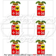 ASCOLI PICENO Province Flag ITALY 40mm Mini Car Decal x6 Stickers Vinyl