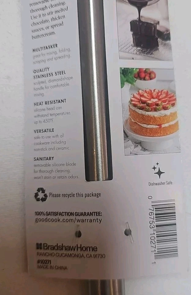 goodcook Spatula Silicone Baking Tools Medium Black/Stainless Steel Handle - Image 4 of 4