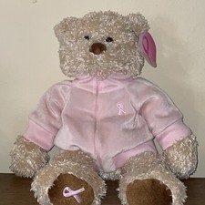 GUND May Co Breast Cancer Awareness Pink Ribbon Bear Warm up Jacket