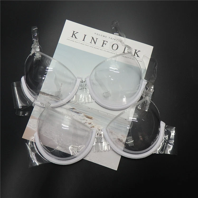 3/4 Cup Transparent Clear Push Up Bra Strap Invisible Bras Women