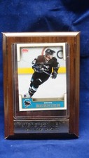 STEVE BERNIER HOCKEY  Card Wood  Plaque  San Jose Sharks