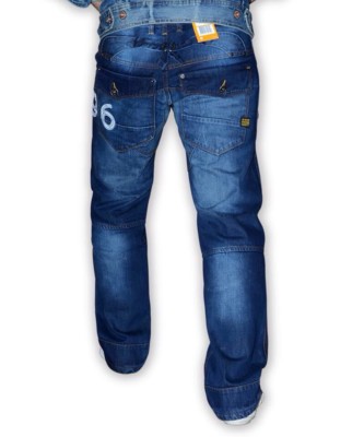 G Star Raw 96 Blue Heritage Embro Tapered Button-Fly Jeans | eBay