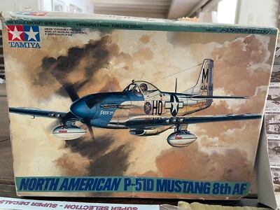 NEW SEALED Bags Tamiya North American P-51D Mustang 8th AF Box is Damaged