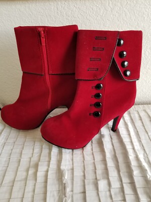 Vero Cuoio ankle boots red never used size