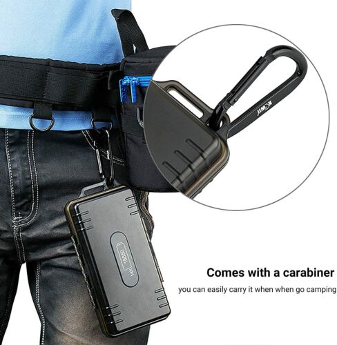 JJC Water-Resistant 14 Slots 18650 Battery Case Box Storage Holder + Carabiner - Picture 4 of 10