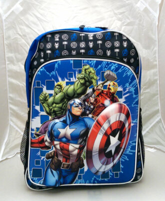Marvel Heroes AVENGERS 3D Molded 17'' Backpack Kids Boys Travel School Book Bag