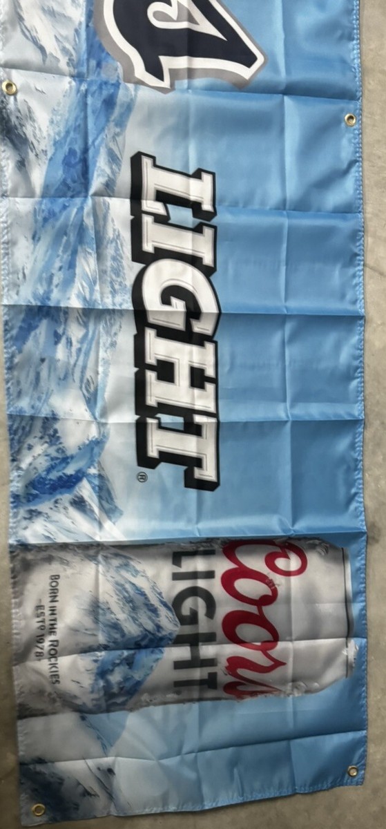 🆕 NEW! COORS LITE BEER BANNER SIGN NASCAR 2x8ft - Rev Up Your