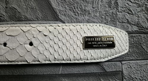 PHILIPP PLEIN BELT MATT PYTHON LUXURY / 110 / NEU / - Picture 6 of 11