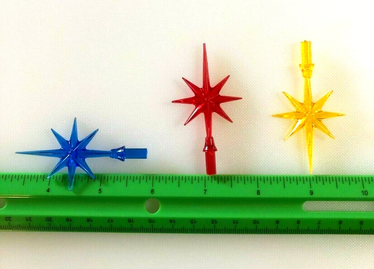 RED MEDIUM SNOWFLAKE STAR Ceramic Christmas Tree 7 POINT TOPPER