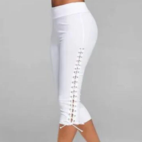 Summer Women's Capri Pants Casual Stretch Cropped Joggers Loose Trousers Fashion - Picture 40 of 44