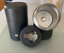 ZWILLING Thermo Food Jar 700 ml black with Spoon-Set of 2