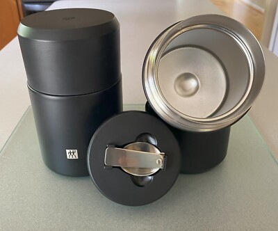 ZWILLING Thermo Food Jar 700 ml black with Spoon-Set of 2