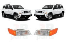 Pour Jeep Patriot 2007-2015 Avant FENDER Lampe de Clignotant Orange / Blanc