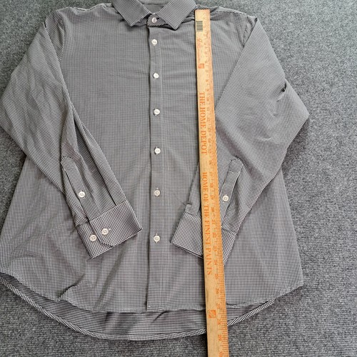 Mizzen Main Shirt Mens Size Large Gray White Check Button Up Spinmaker - Picture 7 of 10