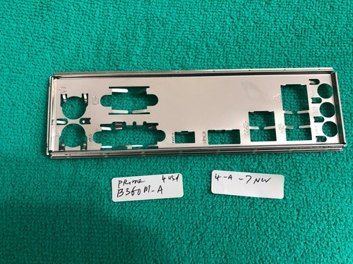 ASUS PRIME B360M A IO SHIELD BACK PLATE ( METAL ) - Afbeelding 2 van 2