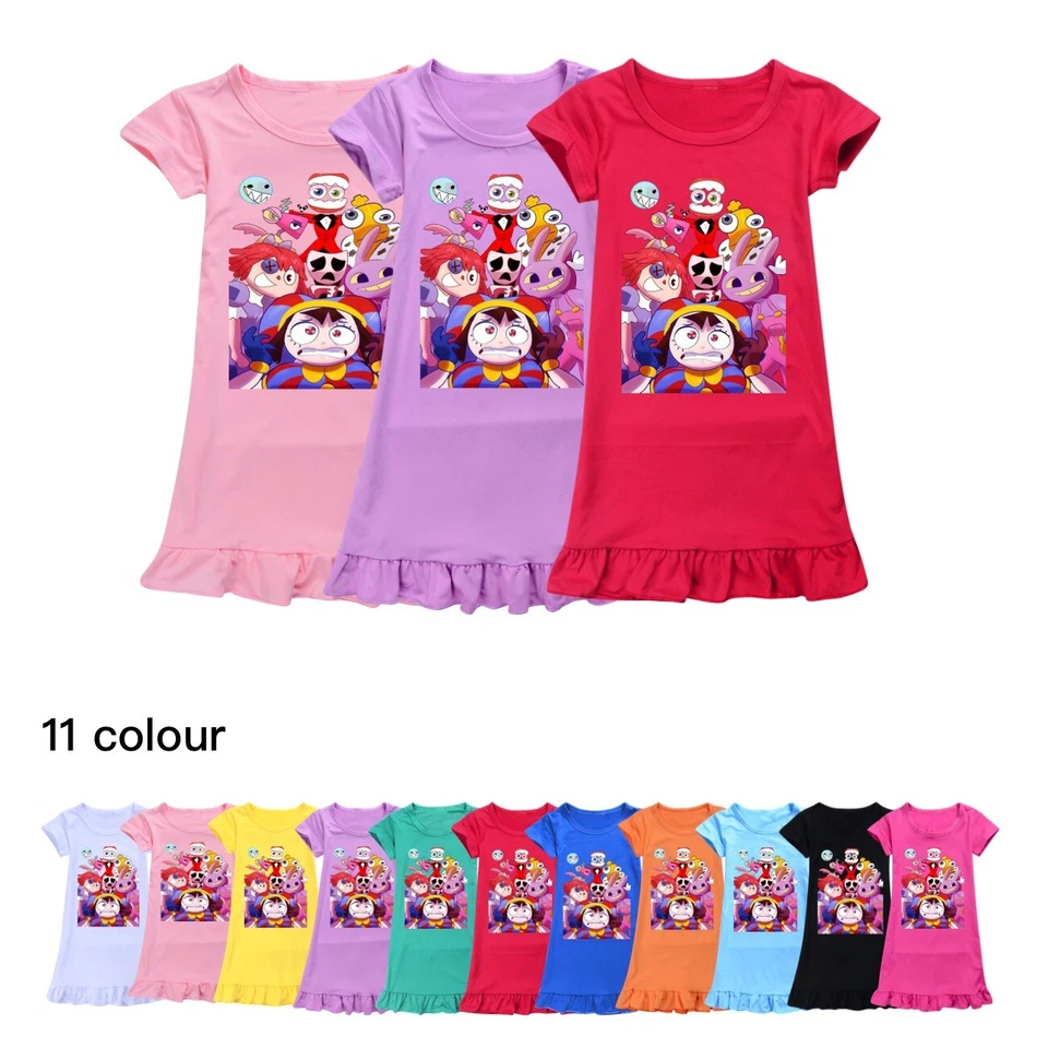 Pop Kids The Amazing Digital Circus Dress Nightdress Pyjamas Dress Skirts Gifts