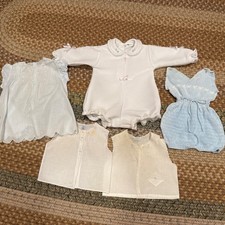 Infant Baby Girl Bubble, Romper And Dress Diaper Shirt 3 Pcs. Vtg.