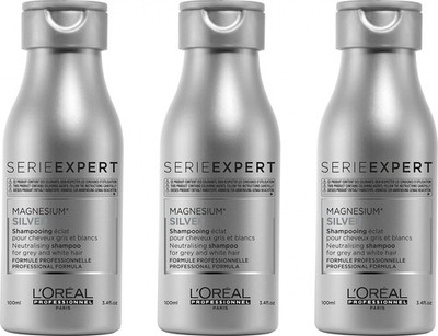 Loreal Serie Expert Silver Shampoo 3x100 ml