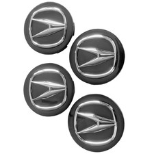 Black Wheel Center Caps Hub Cover Set of 4 for Acura MDX RDX TL TSX RL