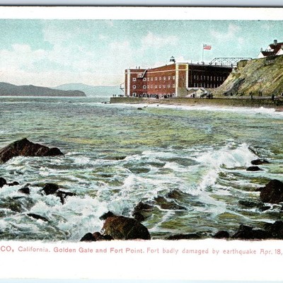 1906 San Francisco, CA Golden Gate Fort Point Earthquake UDB PC Pre-Bridge A322