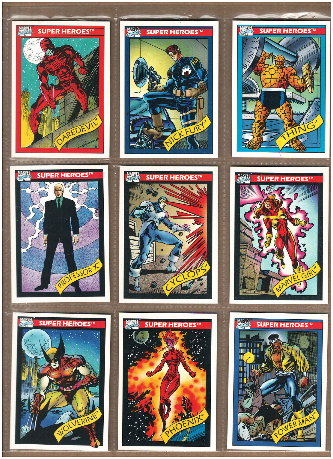 1990 IMPEL MARVEL UNIVERSE SERIES 1 CARDS SINGLES - PICK YOUR CARD