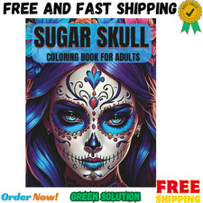 SUGAR SKULL: Coloring Book for Adults.Day of the Dead Female Skull Illustrations
